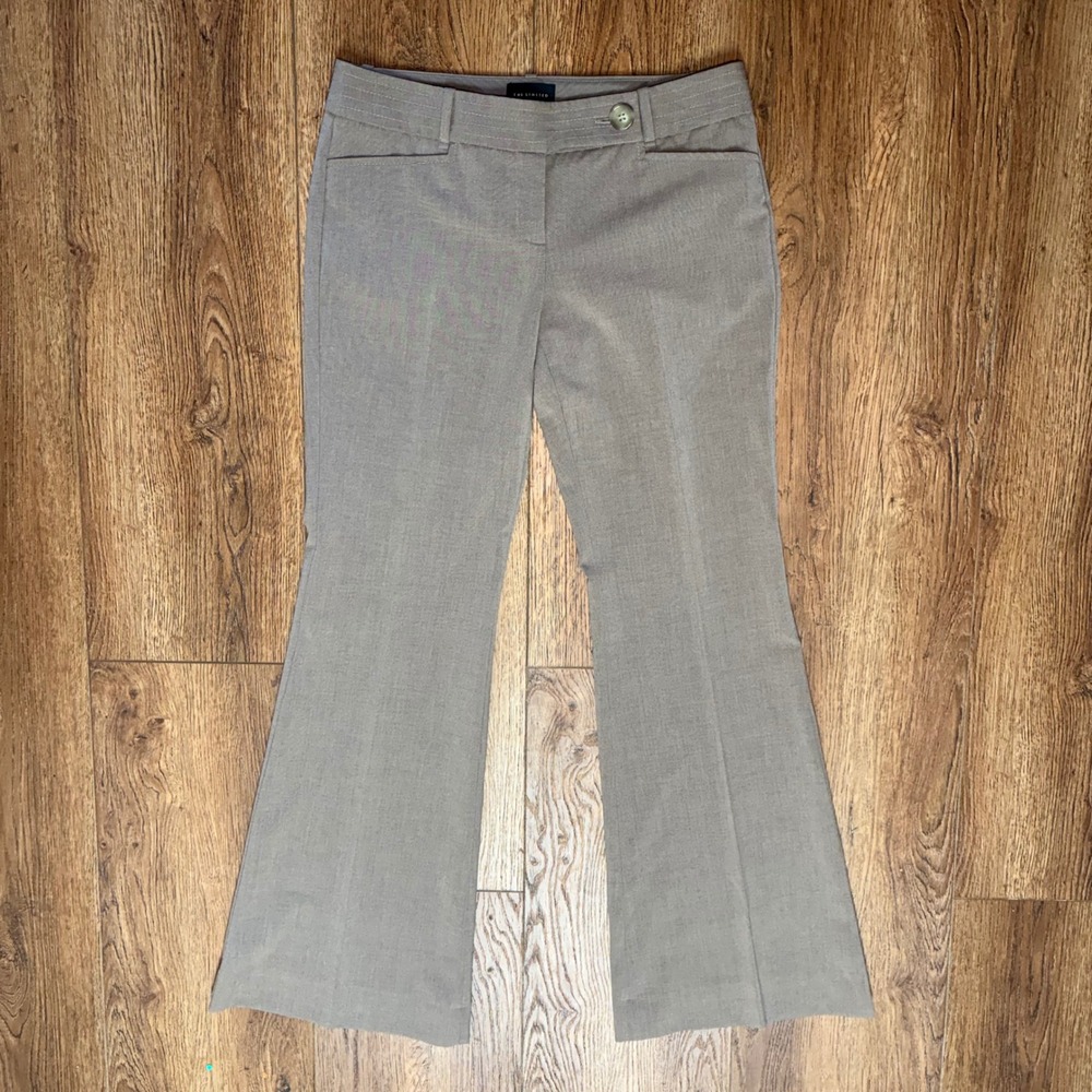 Y2K The Limited Drew Fit Pants Womens 6 Taupe Brown Flare Dress Trouser corpcore